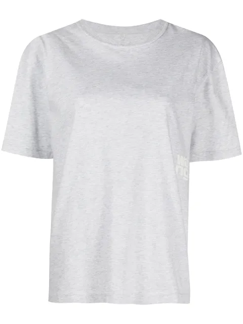Alexander Wang logo-print cotton T-shirt Grey 4CC3221357050