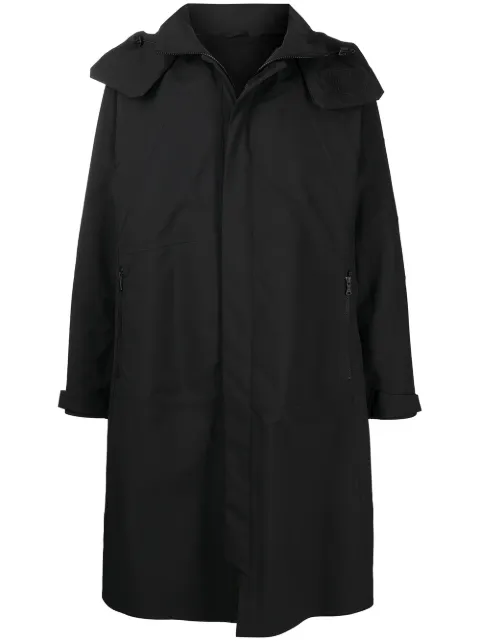 White Mountaineering logo-patch hooded jacket Black 11312532