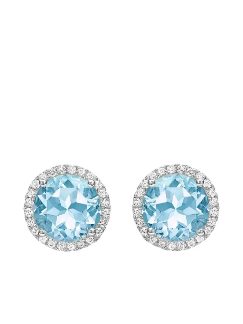 Kiki McDonough 18kt white gold Grace topaz and diamond stud earrings Silver ERDGM0719