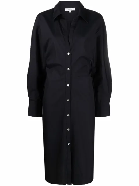 Vince pointed-collar cotton shirt dress Blue V821851449