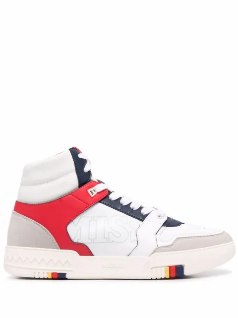 Missoni high-top panelled sneakers White MLY00014BV00AU