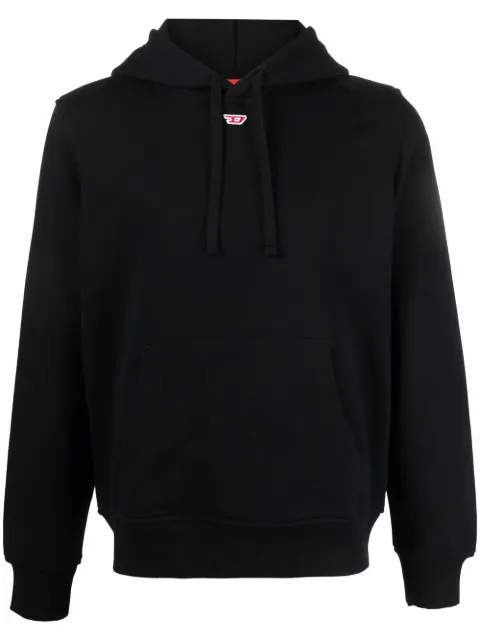 Diesel S-Ginn-Hood-D logo-appliqué hoodie Black A040730BAWT
