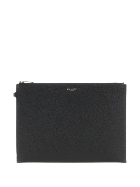 Saint Laurent Paris zipped tablet holder Black 683865BTY0N