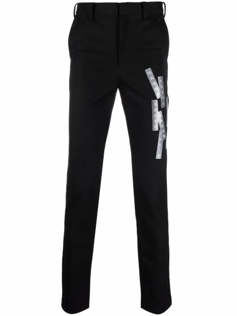 Doublet label-print straight-leg trousers Black 22SS04PT166