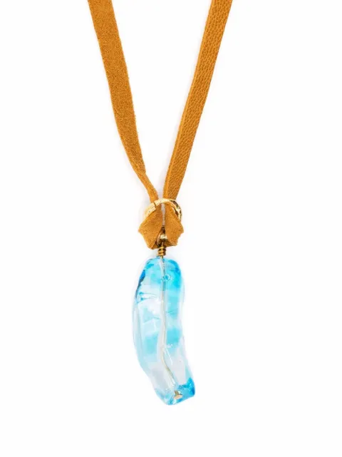 Forte Forte stone-pendant necklace Brown 8964MYJEWEL