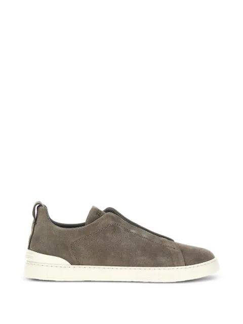 Zegna Triple Stitch suede sneakers Grey LHSOYS4667Z
