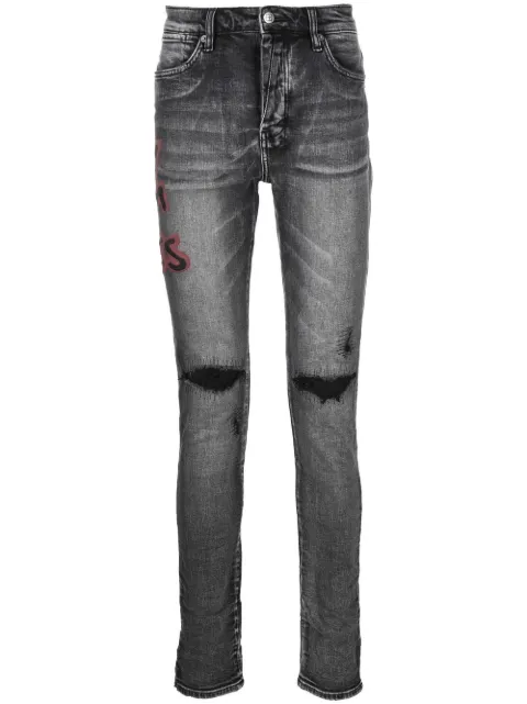 Ksubi spray-paint Van Winkle skinny jeans Grey MPF22DJ001
