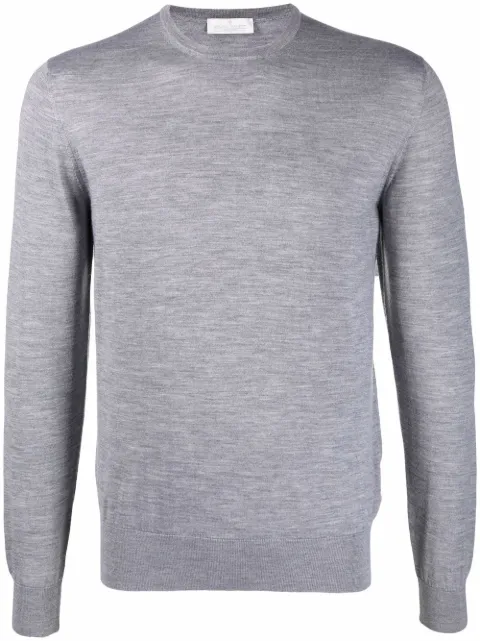 Bruno Manetti crew-neck fine-knit jumper Grey F2X601
