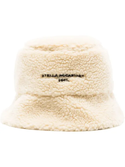 Stella McCartney reversible faux-shearling bucket hat Neutrals 900453WP0075