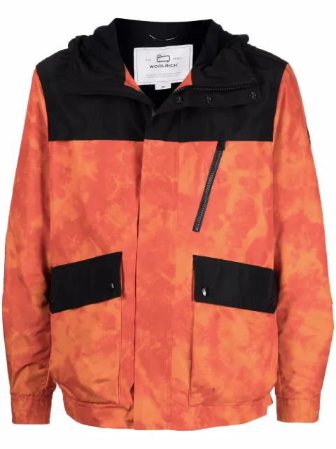 Woolrich Trek tie dye-print windbreaker Orange CFWOOU0586MRUT3068