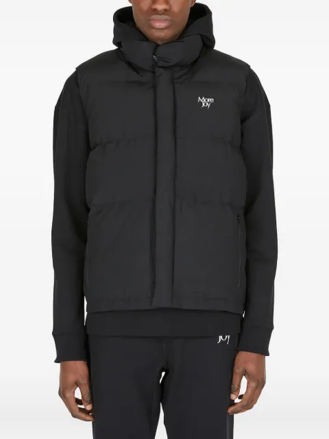 More Joy hooded puffer vest Black MJJK822