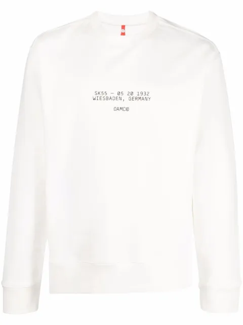 OAMC Audio slogan-print sweatshirt White OAMU705186COT00726