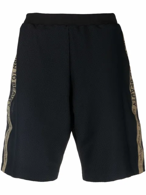 ETRO logo-tape casual shorts Black 1Y6721075