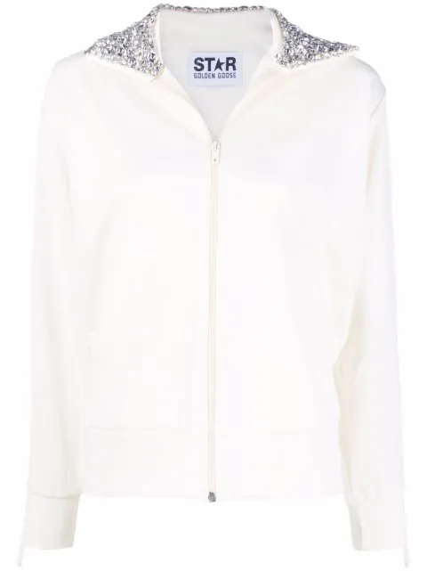 Golden Goose Denise Star Collection zipped sweatshirt White GWP00875P000827