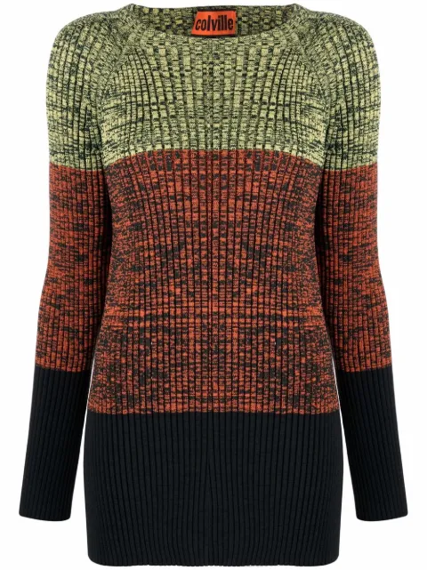 colville panelled cut-out jumper Orange CVS22808