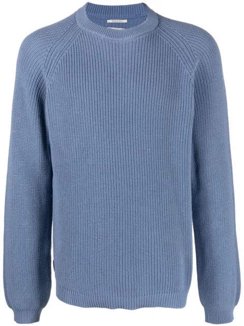 Woolrich ribbed-knit crew-neck jumper Blue CFWOKN0153MRUF0605