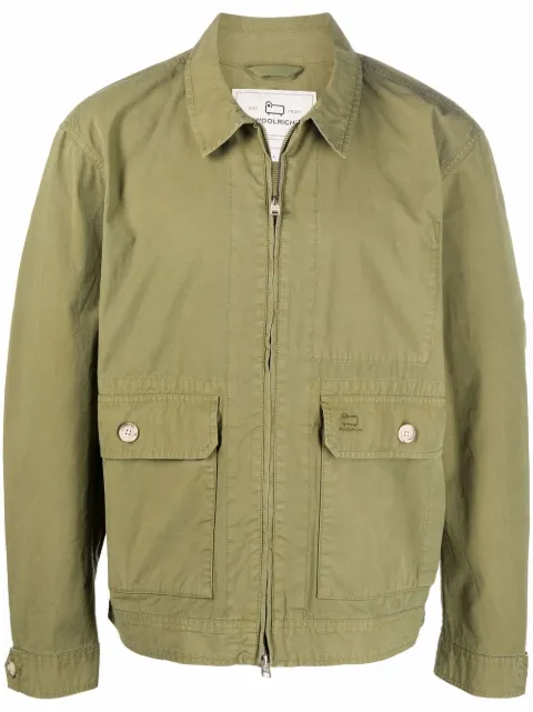 Woolrich zip-up bomber jacket Green CFWOOU0535MRUT2876