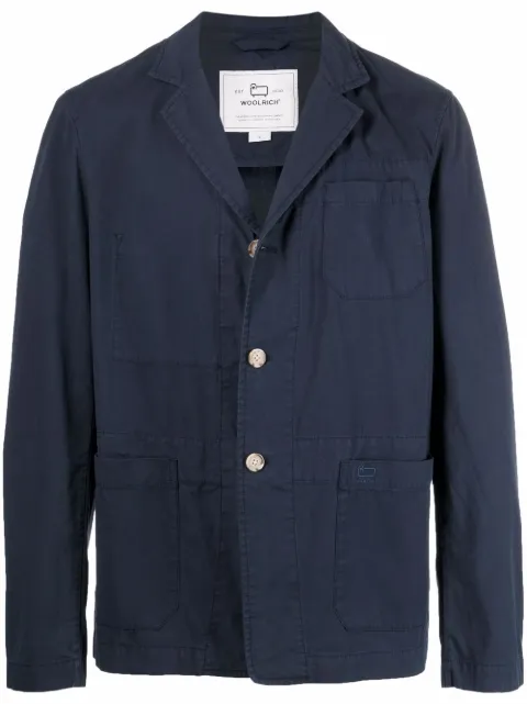Woolrich single-breasted button blazer Blue CFWOBL0012MRUT2876