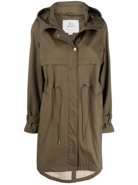 Woolrich Havice zip-front parka coat Green CFWWOU0598FRUT1974