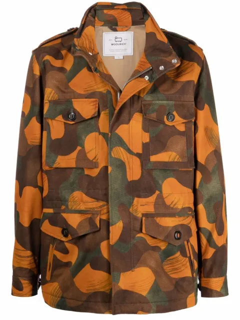 Woolrich camouflage-print jacket Orange CFWOOU0557MRUT2870
