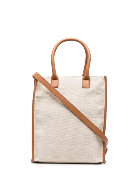 Woolrich contrast-trim canvas tote bag Neutrals CFWWBA0057FRUT3153