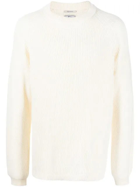 Woolrich ribbed-knit crew-neck jumper White CFWOKN0153MRUF06058001