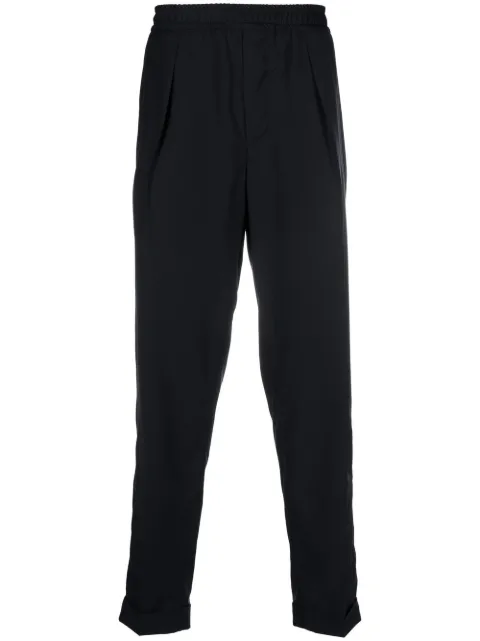 Woolrich elasticated waistband slim-cut trousers Blue CFWOTR0112MRUT29193989