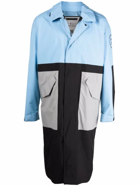 Woolrich panelled Delaware coat Blue CFWOOU0572MRUT2884