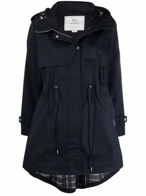Woolrich Havic zip-front parka coat Blue CFWWOU0598FRUT1974
