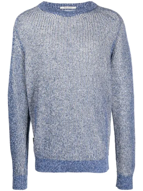 Woolrich melange-knit round-neck jumper Blue CFWOKN0146MRUF0607