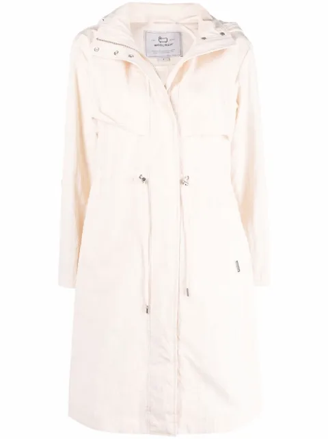 Woolrich Briar long-length parka coat Neutrals CFWWOU0615FRUT2890
