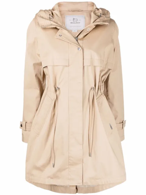 Woolrich Havice zip-front parka coat Neutrals CFWWOU0598FRUT1974