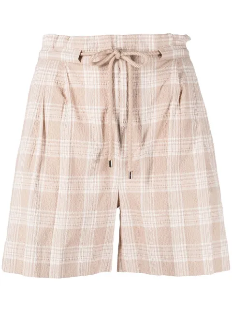 Woolrich check-print seersucker shorts Neutrals CFWWSH0019FRUT29558618