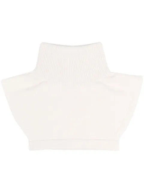 Barrie cut-out cashmere collar Neutrals C104826