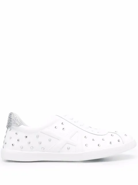 Aquazzura crystal-embellished sneakers White TCDFLASKCALFFC