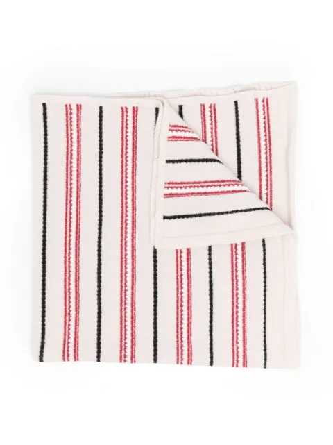 Barrie striped knitted scarf Neutrals C184841