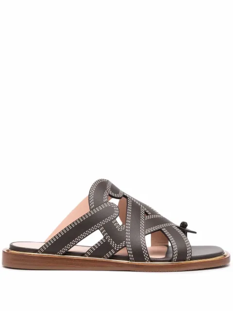 Bally contrasting-stitch sandals Black WF1047VT003