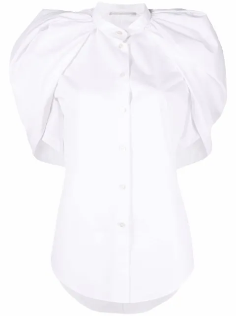 Stella McCartney short puff sleeve shirt White 620014SMA90