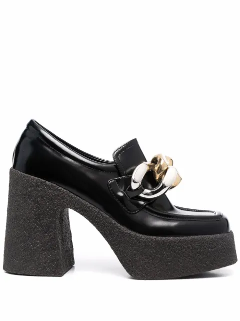 Stella McCartney Skyla chain-embellished 115mm pumps Black 810103W1E80