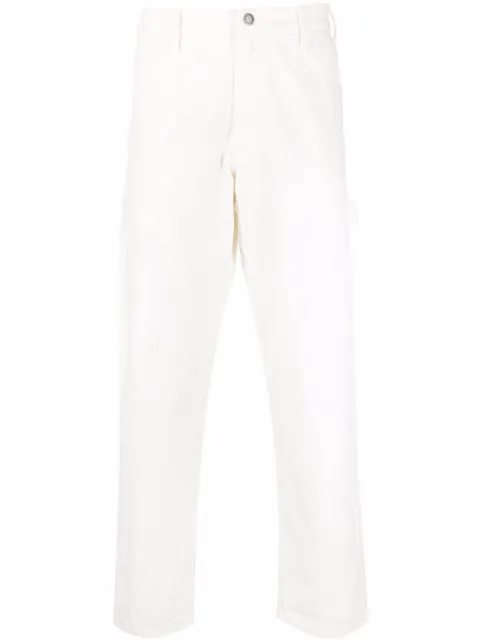DICKIES rear logo-patch trousers White DK0A4XIFC431