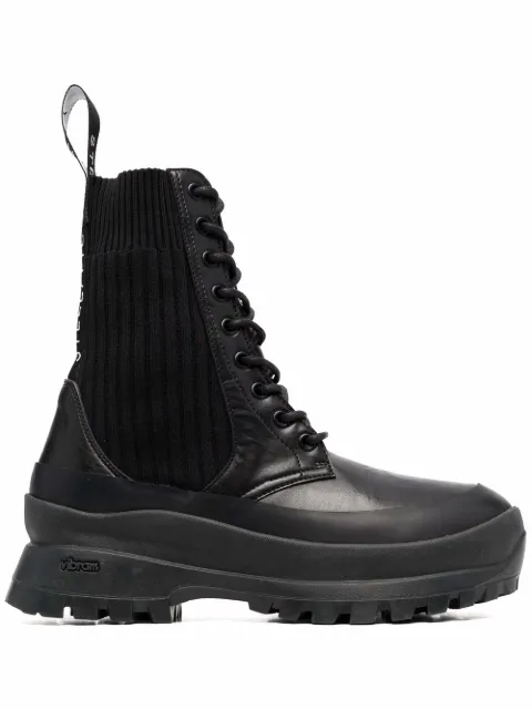 Stella McCartney Trace lace-up combat boots Black 810110E00046