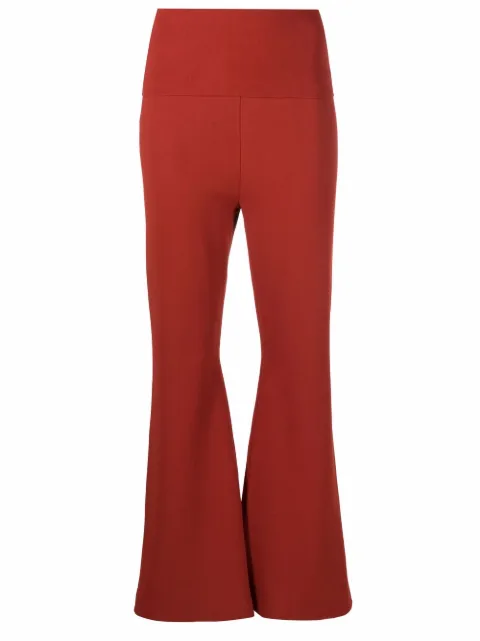 Stella McCartney compact knit flared trousers Red 6K0202S2076