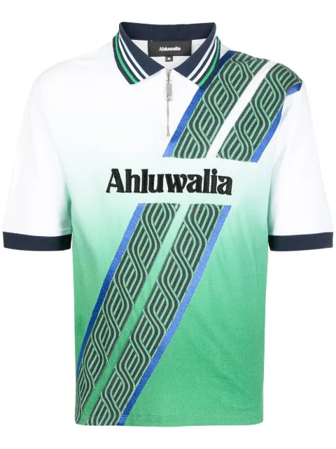 Ahluwalia Football organic cotton polo shirt Green MSS22AHL17