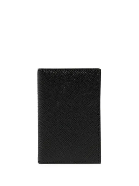 Smythson logo-print leather cardholder Black 1200605