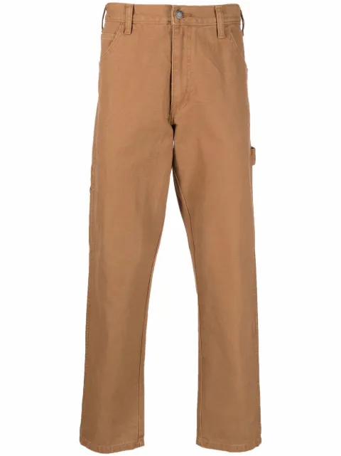 DICKIES rear logo-patch trousers Brown DK0A4XIFC411