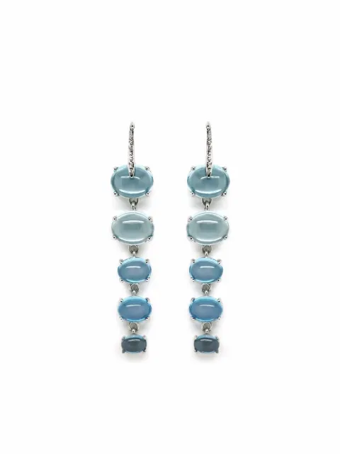 MAVIADA 18kt white gold Sardinia topaz and diamond earrings Silver WHITEGOLDSARDINIADIAMONDRAINBOWDROPEARRINGS