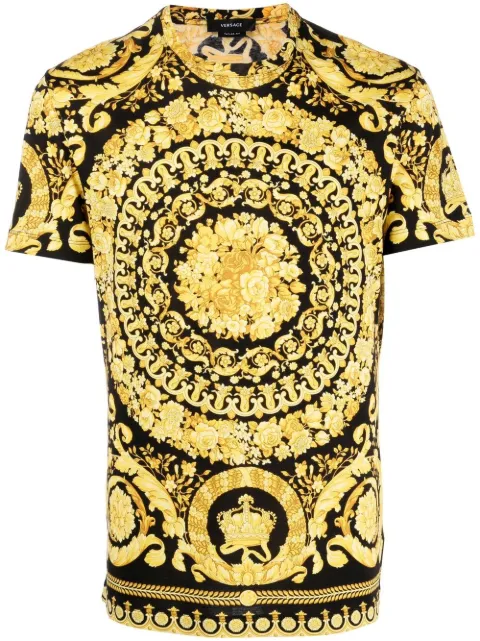 Versace Barocco cotton T-shirt Black 10066621A04612