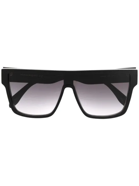 Alexander McQueen Eyewear gradient-lenses flat-top sunglasses Black AM0354S001