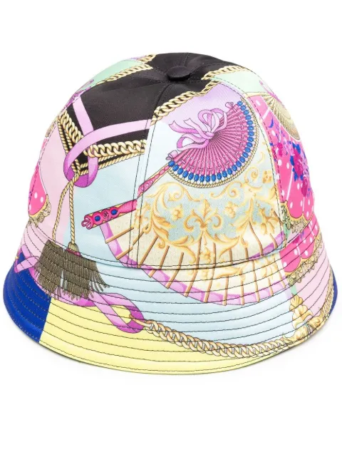 Versace graphic-print bucket hat Yellow 10015911A04432