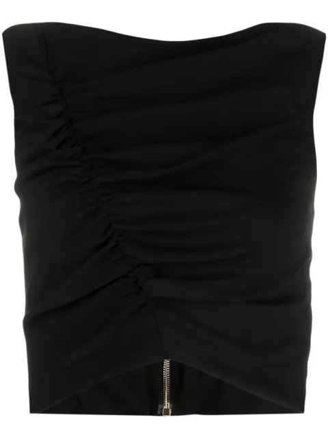 Versace gathered sleeveless top Black 10059121A00523
